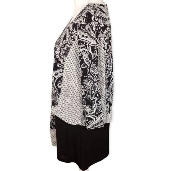 STYLE & CO. BLACK & WHITE TUNIC SZ.M EUC - Picture 4 of 7
